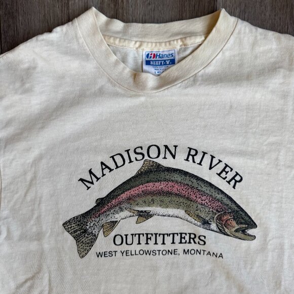 Vintage Yellowstone Montana Pike T-Shirt - size Large single stitch - Picture 2 of 4